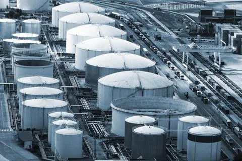 A oil storage Foto stock