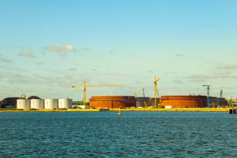 Oil storage tanks Stock Photos