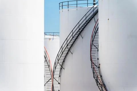 Oil storage tanks Stock Photos