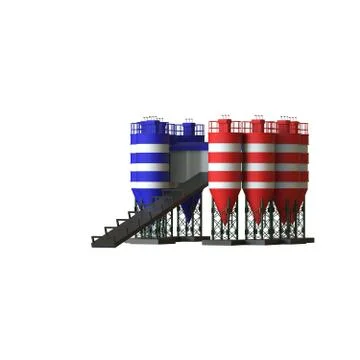 Oil storage tanks on a white background. Isolate. Stock Illustration