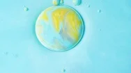 Oil Surface Multicolored Background Liquid Paint 4K Slow Motion Splashing Stock Footage