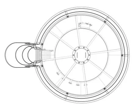 Oil tank outline. Vector rendering of 3d 库存插图