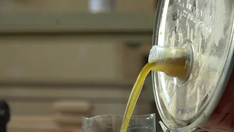 Oil into Tank in a Workshop Stock Footage 293543062