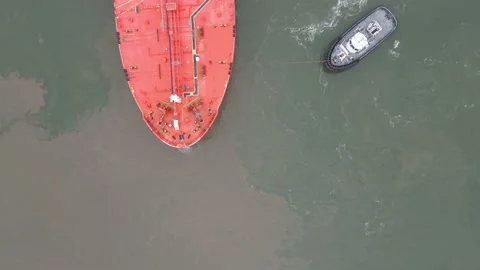 Oil Tanker Docking 04 Video stock 236501672
