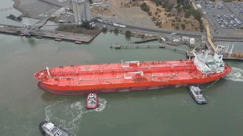 Oil Tanker Docking 05 Stock Footage 236501869
