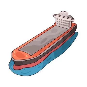 Oil Tanker illustration Stock Illustration