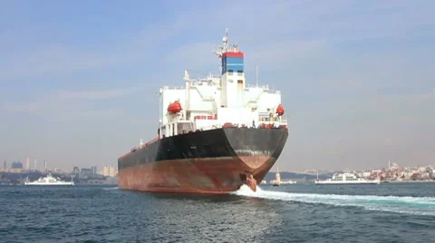 Oil tanker ship Stock Footage