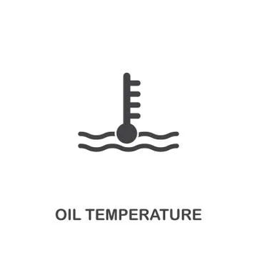 Oil Temperature creative icon. Simple element illustration. Oil Temperature Stock Illustration