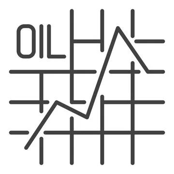 Oil Trade Chart vector linear icon or logo element Illustrazione stock
