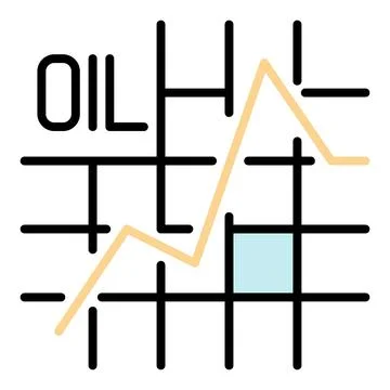 Oil Trade Graph vector colored icon or logo element Stock Illustration