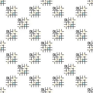 Oil Trade Graph vector colored seamless pattern Ilustración de archivo