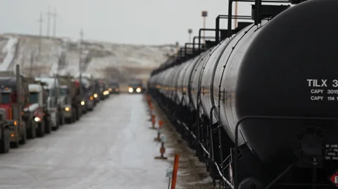 Oil Train Stock Footage 33723045