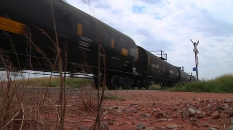 Oil Train speeding by low angle 스톡 동영상 41340294