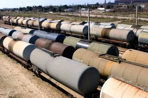 Oil trains Stock Photos