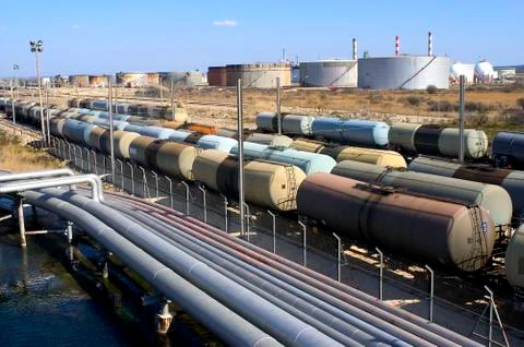 Oil trains Stock Photos