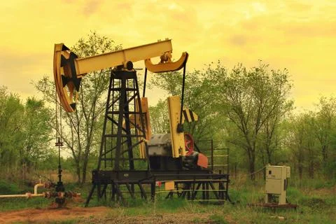 The oil transfer Stock Photos