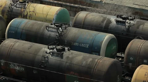 Oil transportation by rail Video stock 34457157