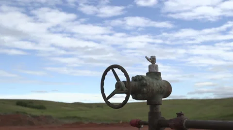 Oil Valve Stock Footage 44474310