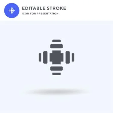 Oil Valve icon vector, filled flat sign, solid pictogram isolated on white, logo Stock Illustration
