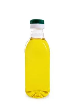 Oil vegetable in bottle Stock Photos