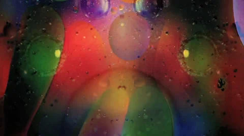 Oil Water And Light Symetric 720p Stock Footage 35102137