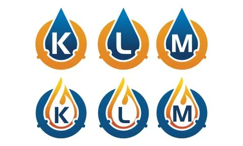 Oil Water Pipe Solutions Initial Set Stock-Illustration