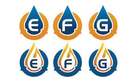 Oil Water Pipe Solutions Initial Set Stock-Illustration