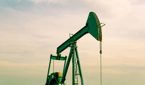 Oil well, the average plan. Foto stock