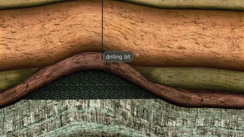 Oil well drilling process Stock Footage 322996932