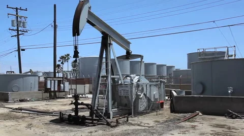 Oil well mid Stock Footage 5295558