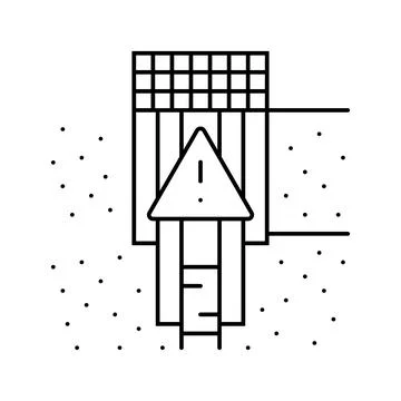 Oil well plugging petroleum engineer line icon vector illustration Stock Illustration