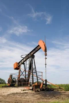 Oil well pump Stock Photos