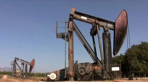 Oil Well Pumpjack  Stock Footage 494752