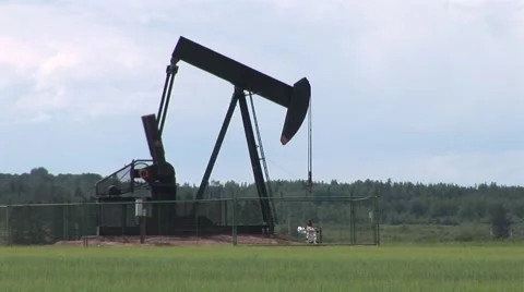 Oil Well Quebec Stock Footage 1183924