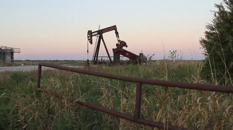 Oil Well Rig Stock Footage 25939169