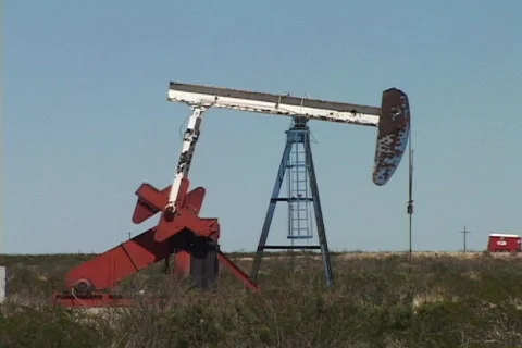 Oil wells in Texas Stock Footage 68079