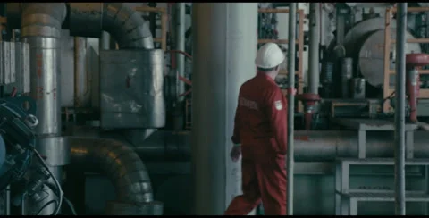 Oil worker Stock Footage 30305402
