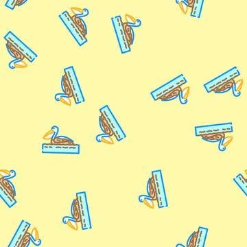 Oiled bird vector seamless pattern Illustrazione stock