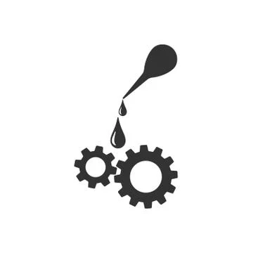 Oiler greasing. Gear Lubrication. Engine oil vector Icon. Stock Illustration