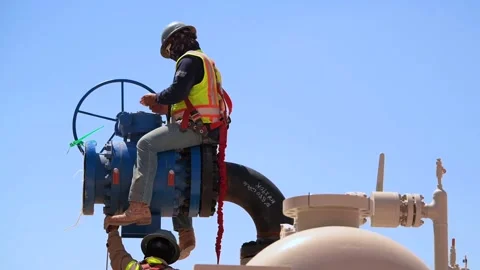 Oilfield Construction Stock Footage 333349087