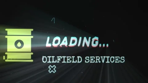 Oilfield Services Loading inscription on black background with old film effect Stock Footage 271129718
