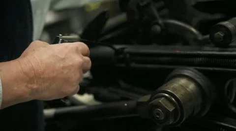 Oiling a letterpress Stock Footage 10591720