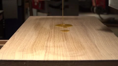 Oiling Wood for a Smooth Finish Stock Footage 293540459