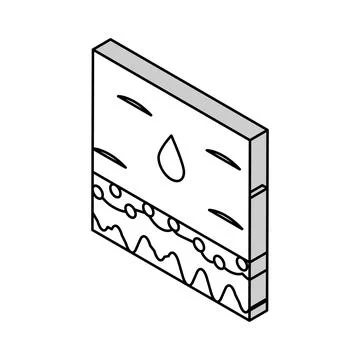 Oily skin isometric icon vector illustration Stock Illustration