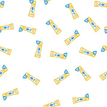 Ointment cream ophthalmology vector seamless pattern Illustrazione stock