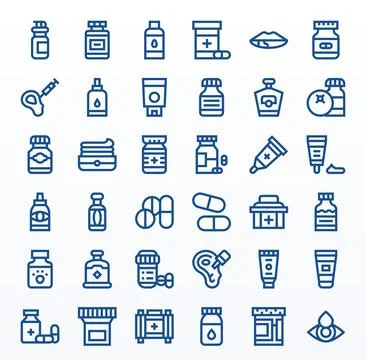 Ointment Vector Icon Repository containing 36 Bold Line 64x64 Detail Enhanc.. Stock Illustration