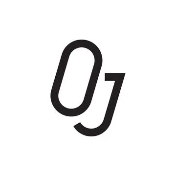 Oj initial letter vector logo icon Stock-Illustration