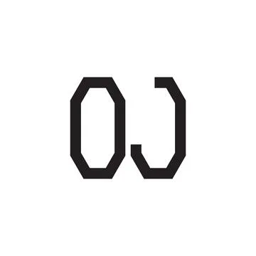 Oj initial letter vector logo icon Stock Illustration