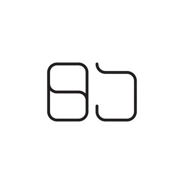 Oj initial letter vector logo icon Stock Illustration