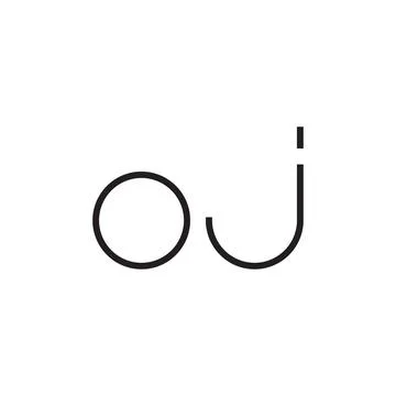 Oj initial letter vector logo icon Stock Illustration